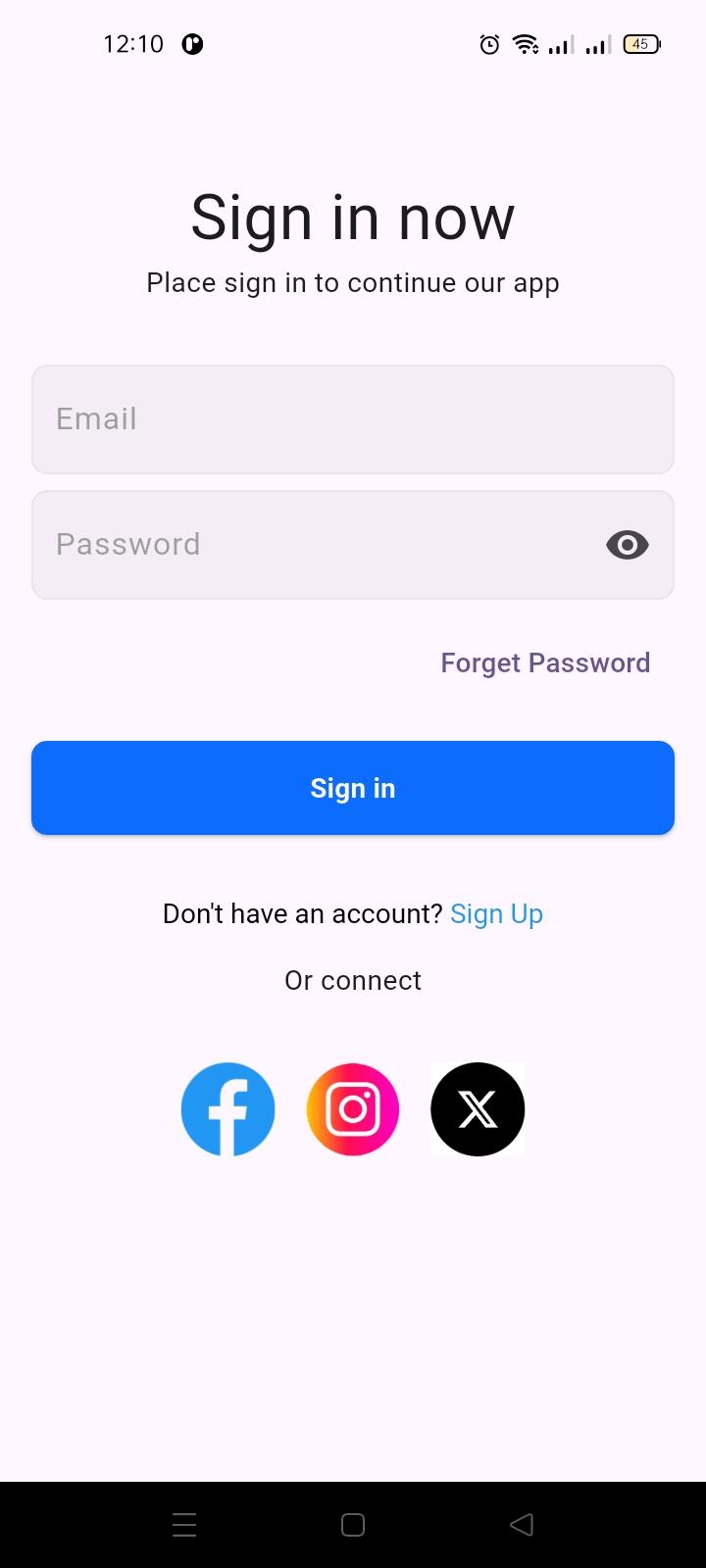 4 واجهة التطبيق الرئيسي