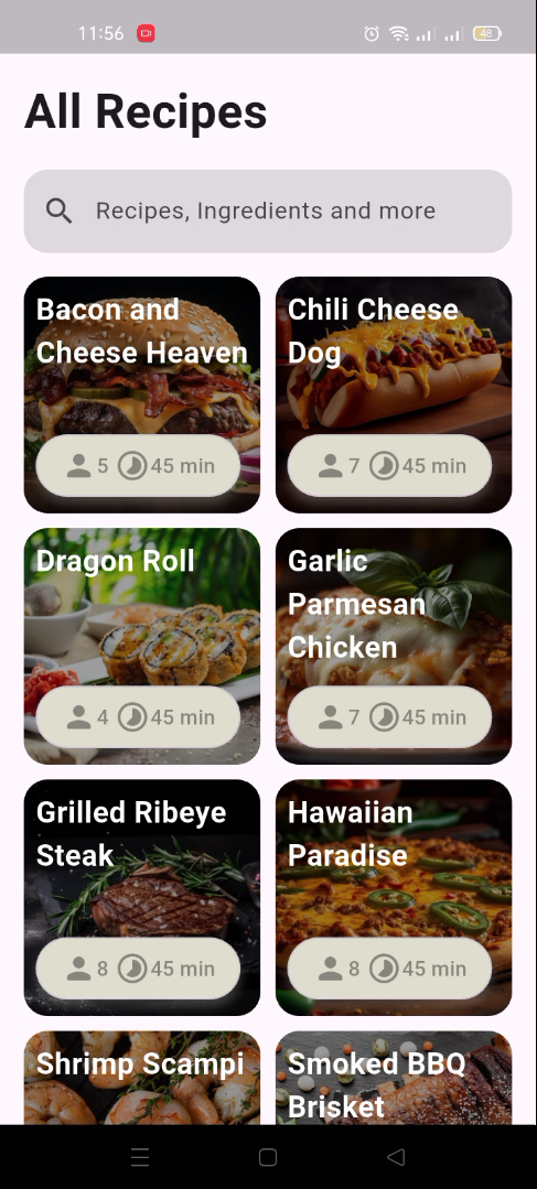 1 واجهة التطبيق الرئيسي